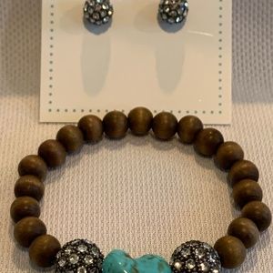 NWT Stella & Dot Wishing Nugget Bracelet &Earrings